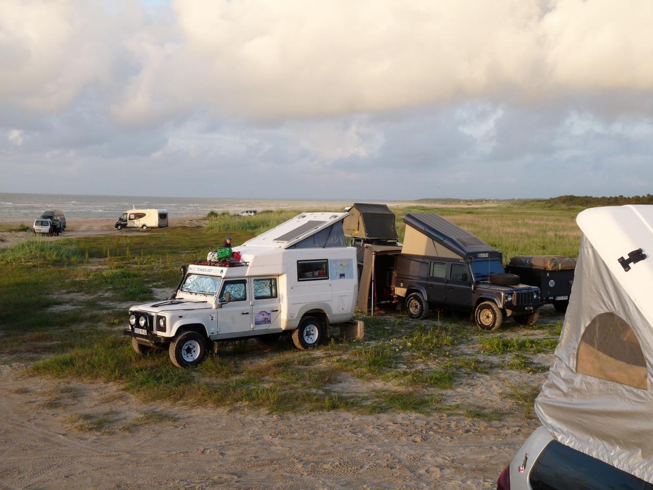 bivouac à Hirtsalls au Danemark