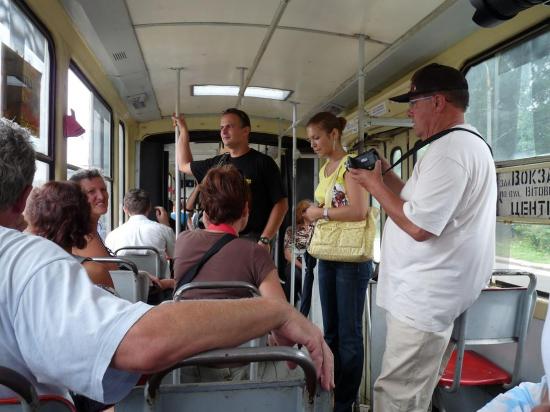 dans un tramway à LVIV