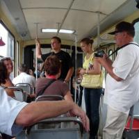 dans un tramway à LVIV