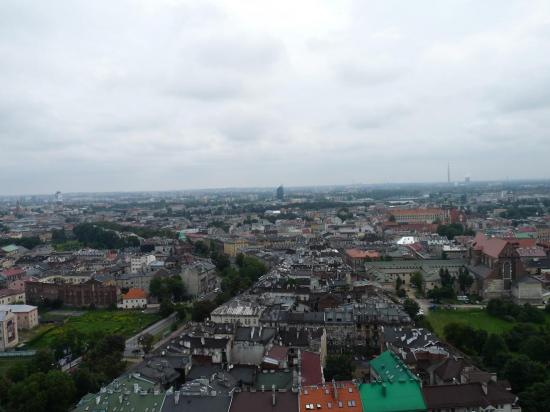 vue de Krakovie depuis le ballon